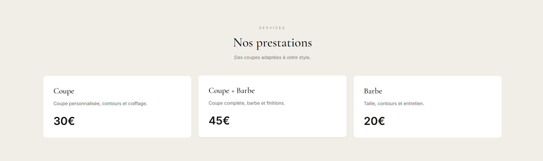 Noir Barber projet 3